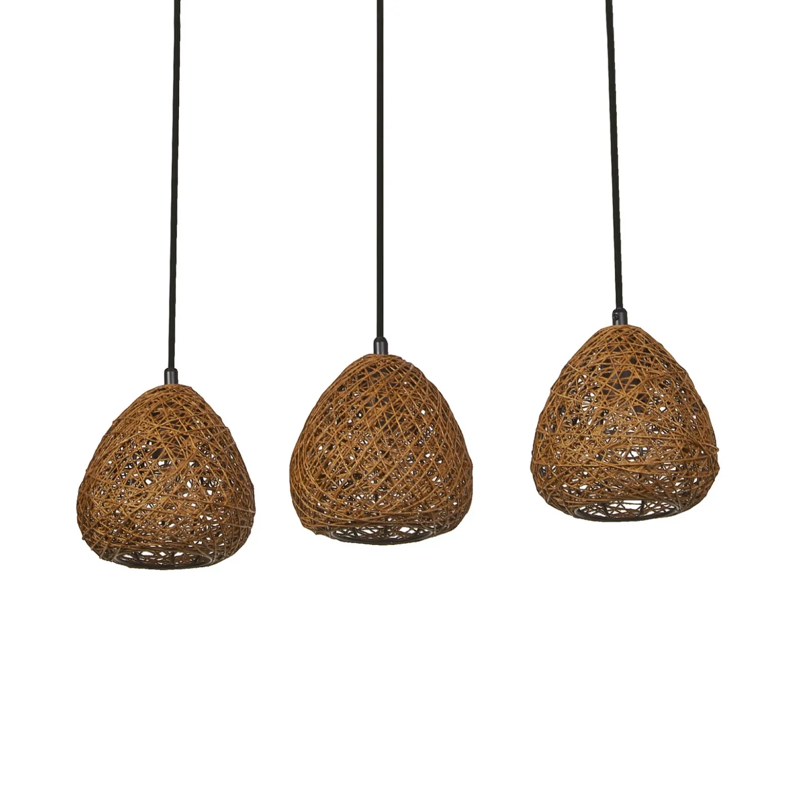 Lámpara colgante OSRAM Decor Paper Drop, 3 luces largas, beige, E27
