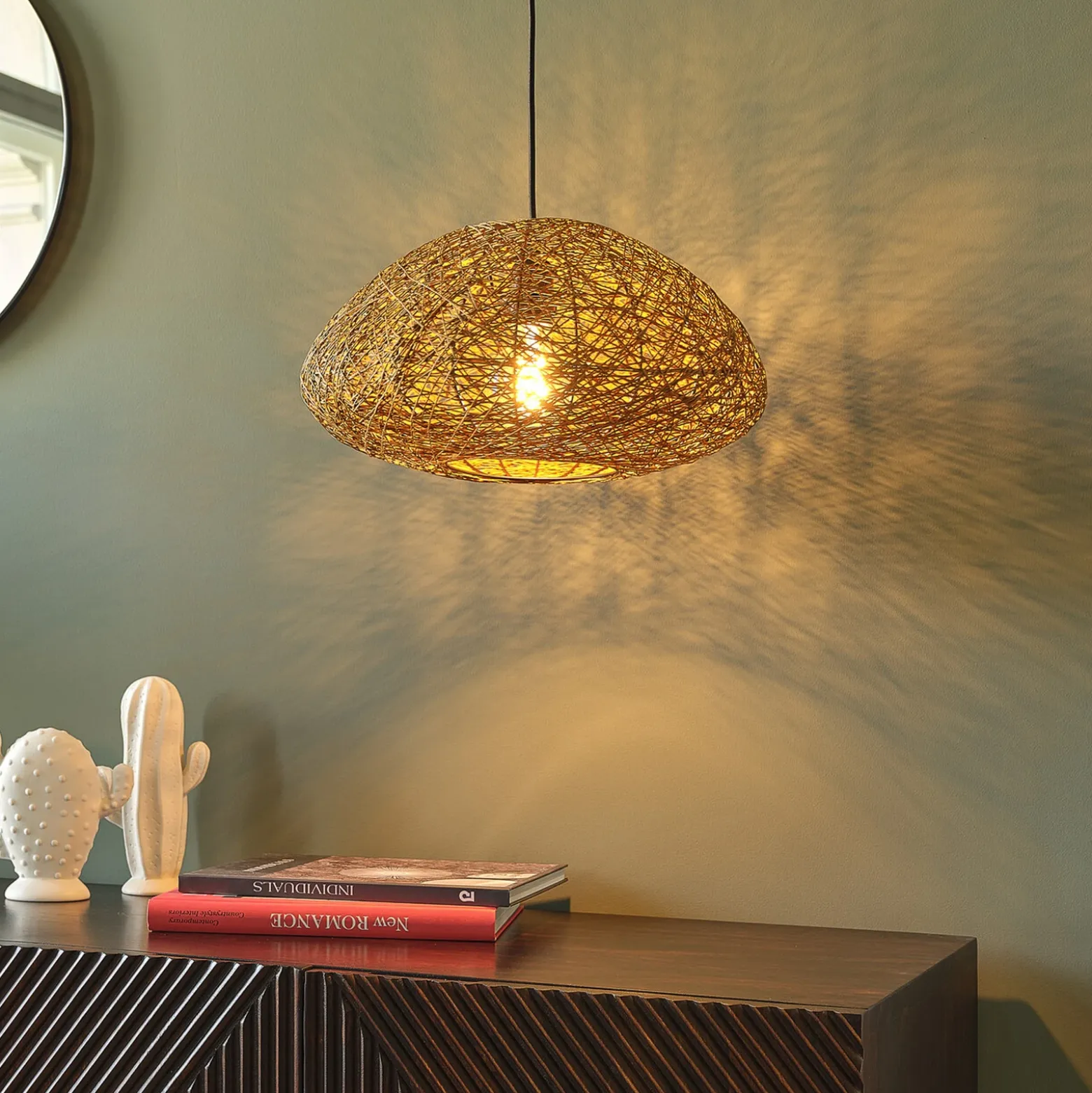 Lámpara colgante OSRAM Decor Paper Drop, 1 luz, beige, E27