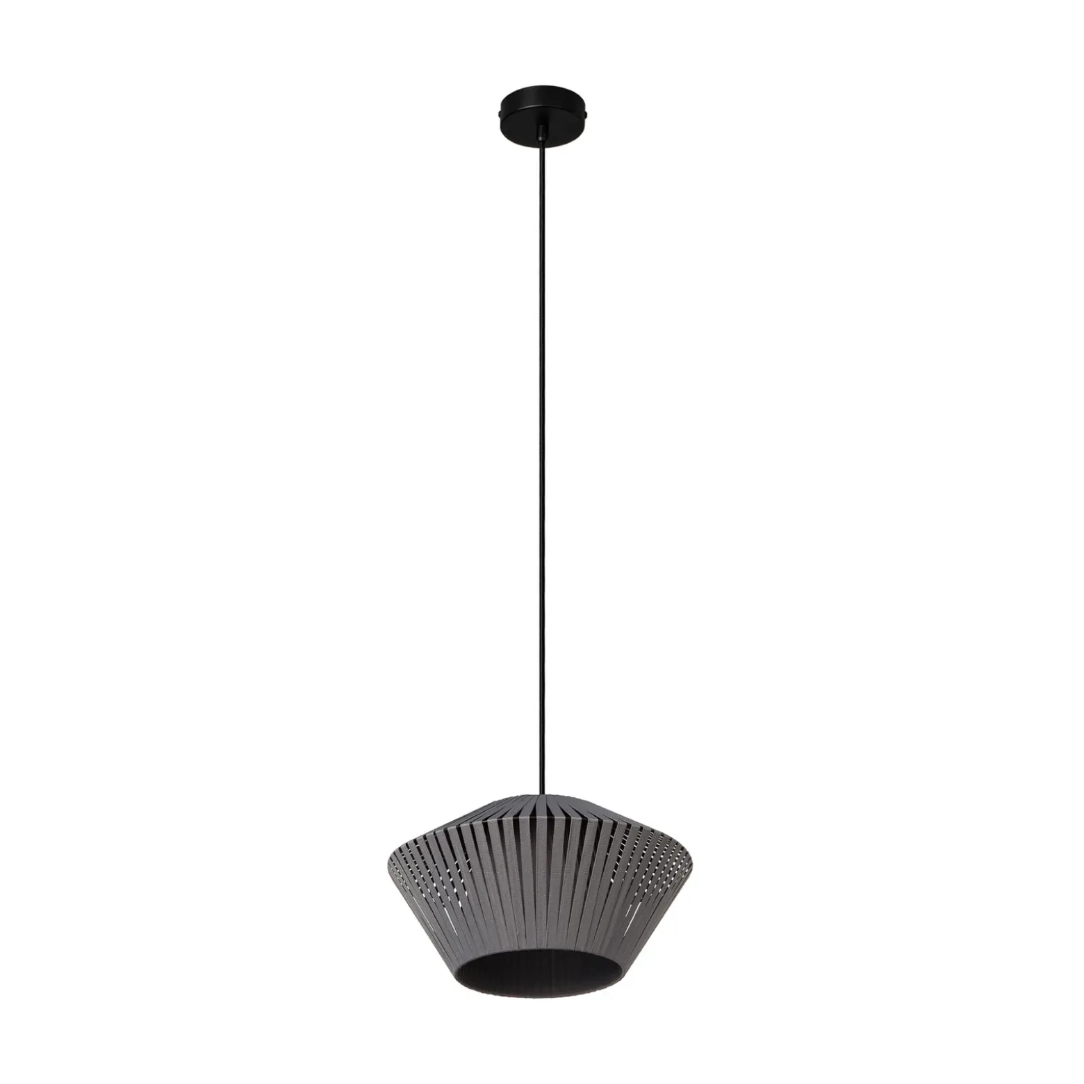 Lámpara colgante OSRAM Decor Stripes Ø 30,5 cm, gris, textil, E27