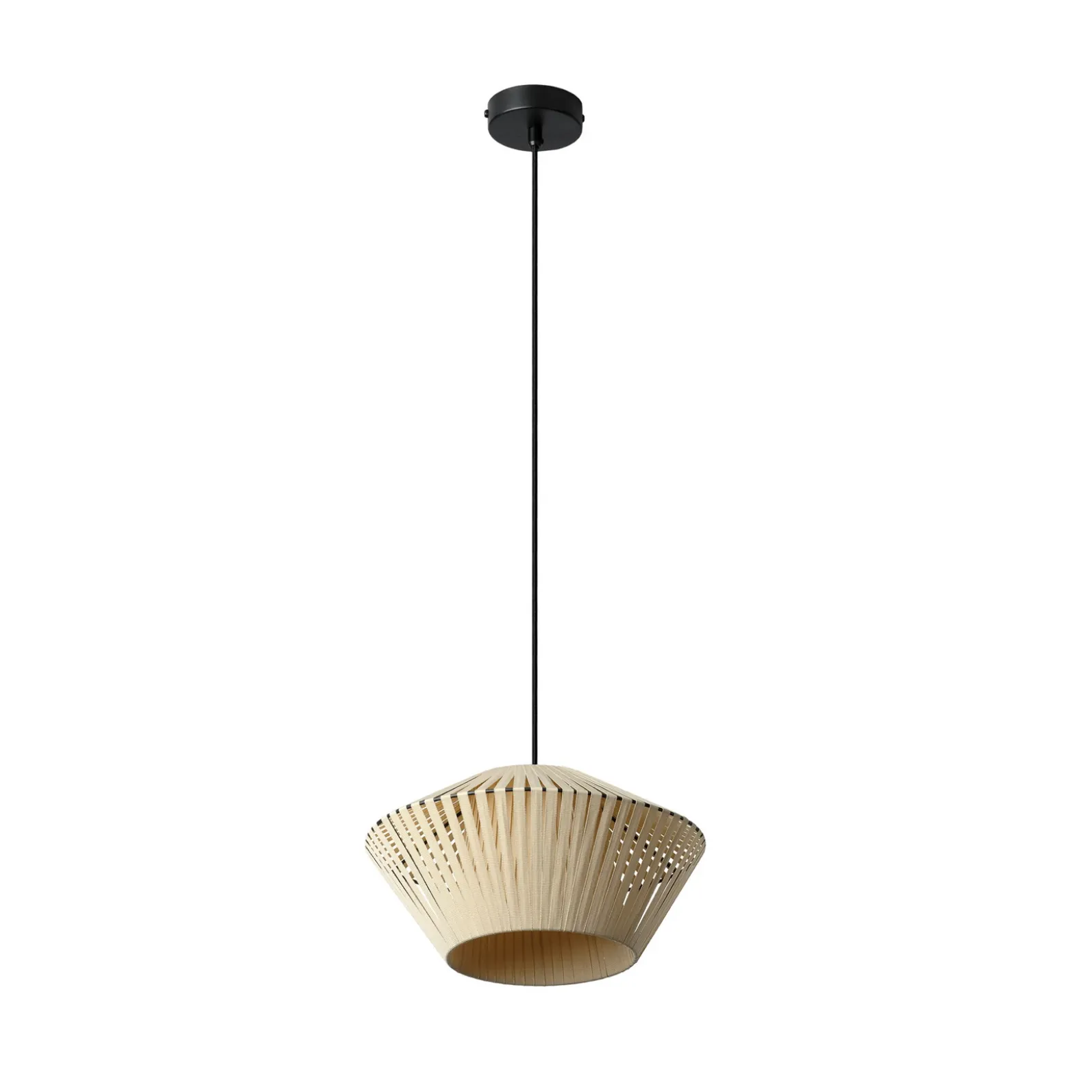 Lámpara colgante OSRAM Decor Stripes Ø 30,5 cm, beige, textil, E27