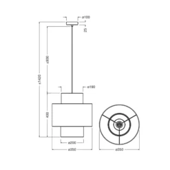 Lámpara colgante OSRAM Decor Wrap Cylinder, beige, rafia, lino
