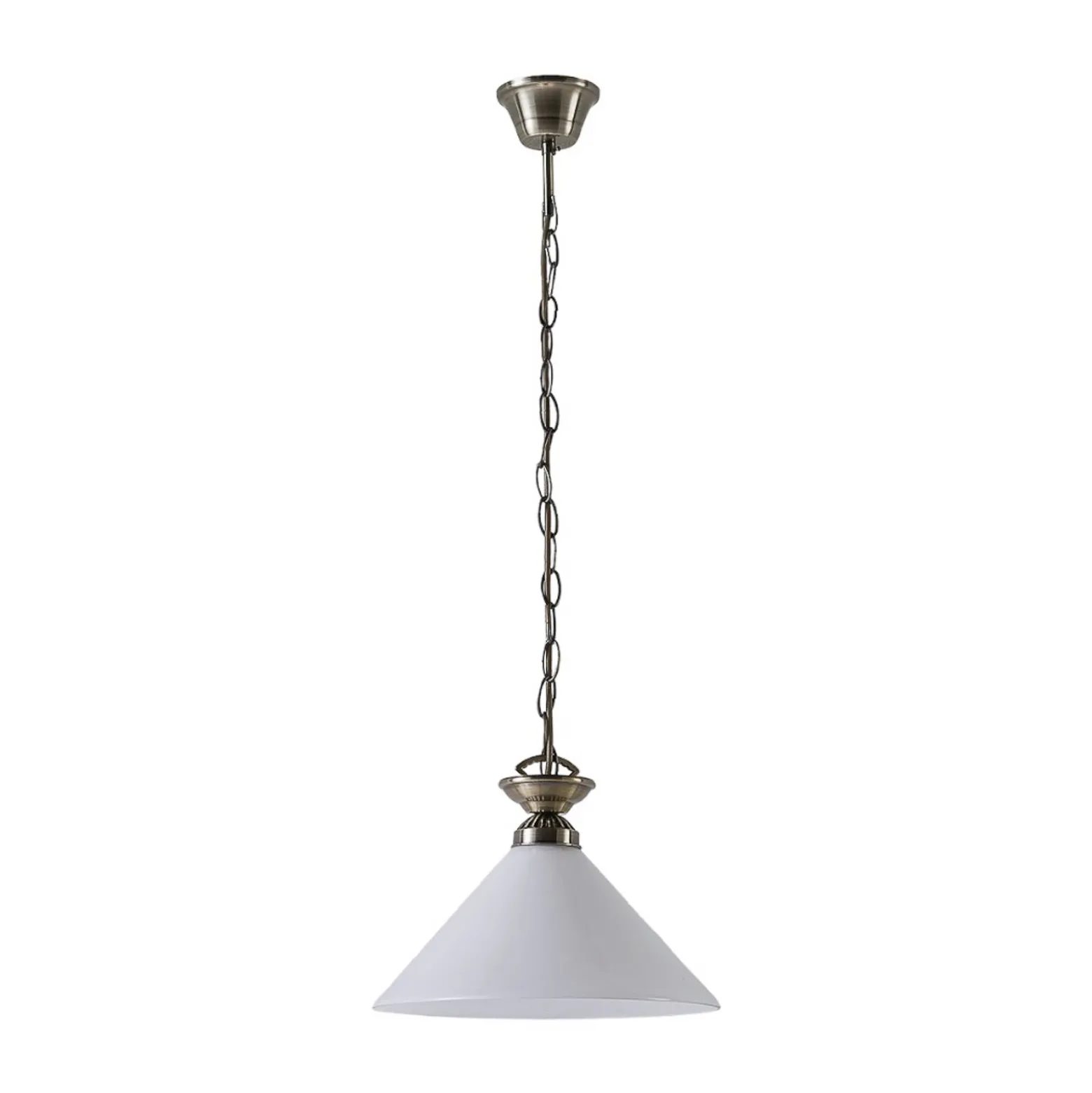 Lámpara colgante Otis de Lindby, Ø 30 cm, blanca, cristal, cono, E27