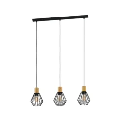 Lámpara colgante Palmorla, alargado, 3 luces