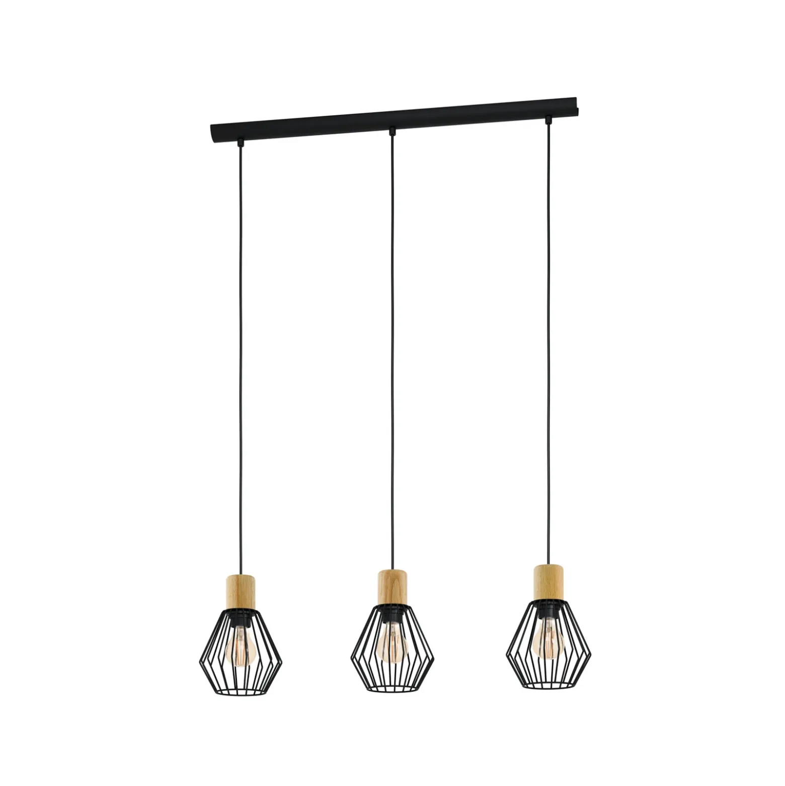 Lámpara colgante Palmorla, alargado, 3 luces