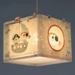 Lámpara colgante para habitación infantil PIRATES de Dalber, blanco/gris