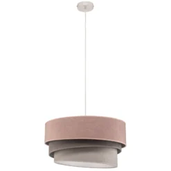 Lámpara colgante Pastell Trio rosa/gris/gris claro