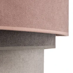 Lámpara colgante Pastell Trio rosa/gris/gris claro