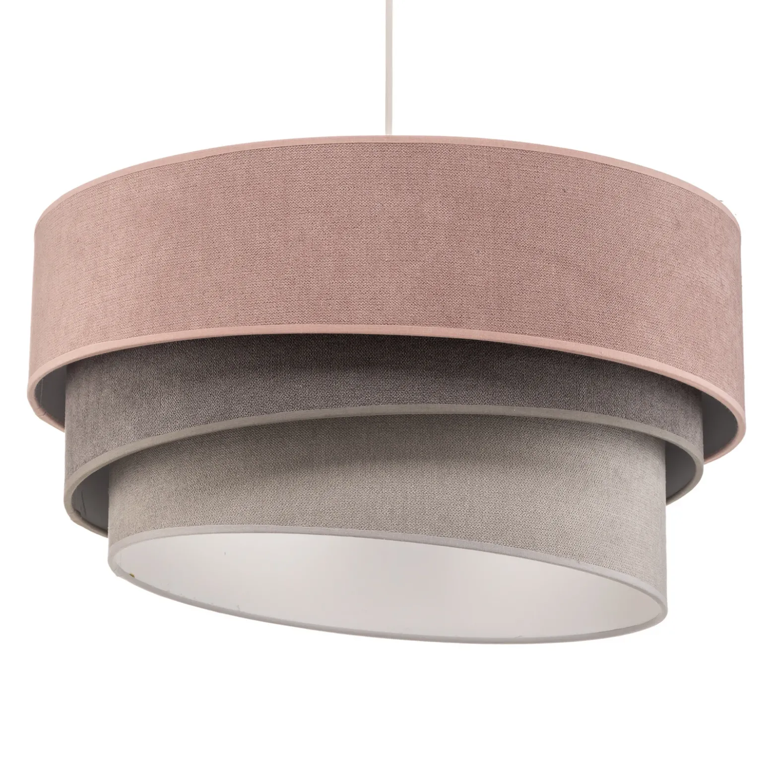 Lámpara colgante Pastell Trio rosa/gris/gris claro