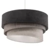 Lámpara colgante Pastell Trio gris oscuro/gris/gris claro