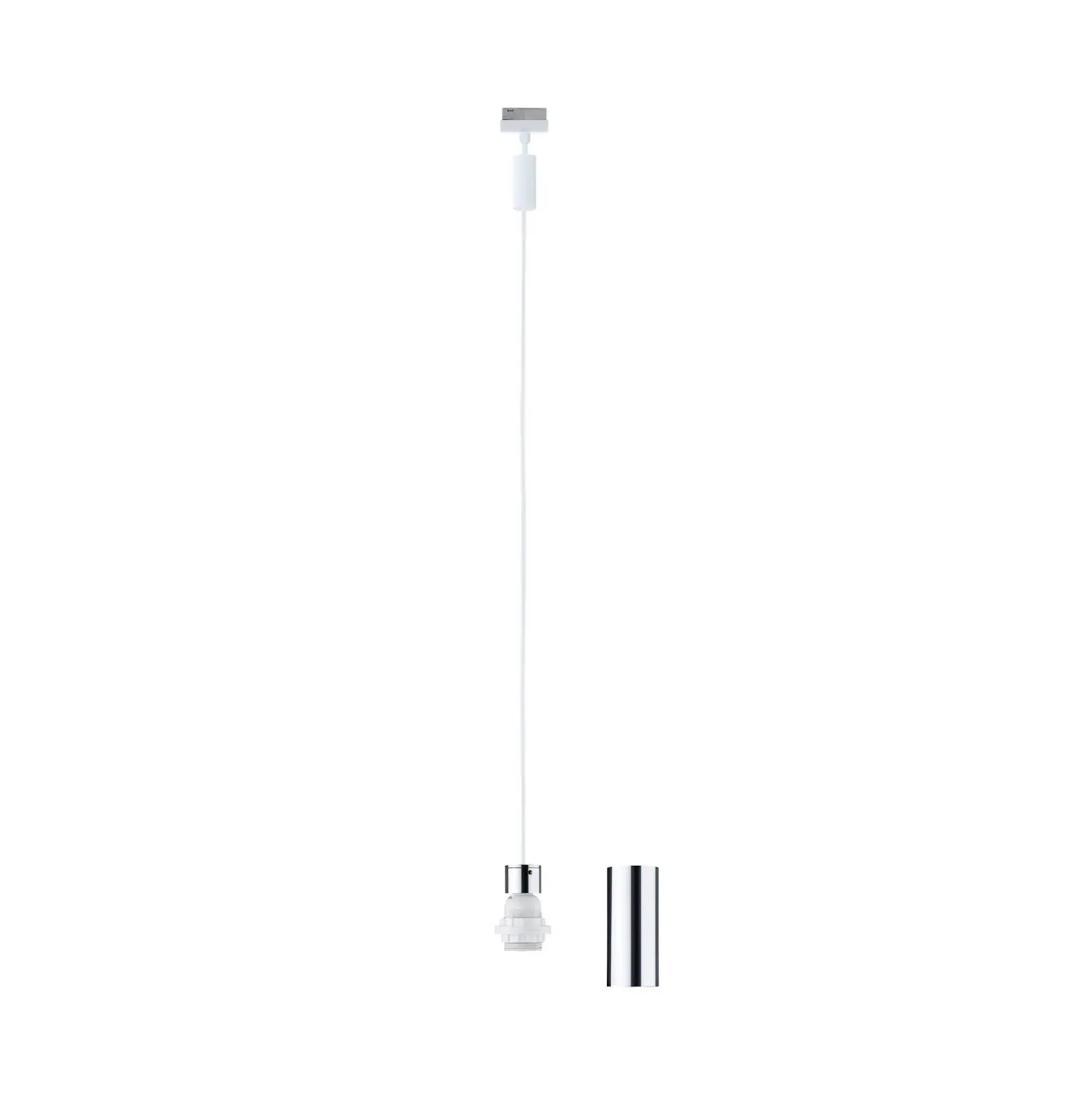 Lámpara colgante Paulmann URail 2Easy, blanco señal, metal, E27