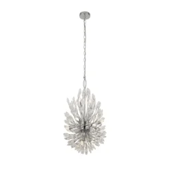 Lámpara colgante Peacock, cromo/claro, cristal, Ø 37 cm, G9