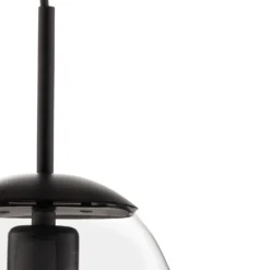 Lámpara colgante Pear S con pantalla de cristal, negro