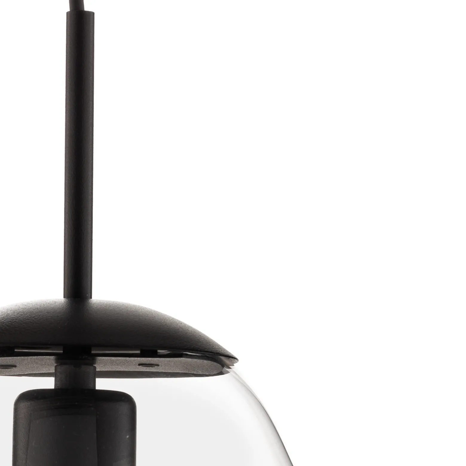 Lámpara colgante Pear S con pantalla de cristal, negro