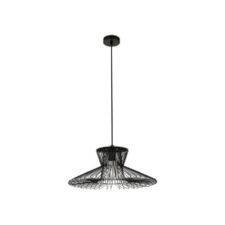 Lámpara colgante Pheonix Flair negra, metal, Ø 50 cm