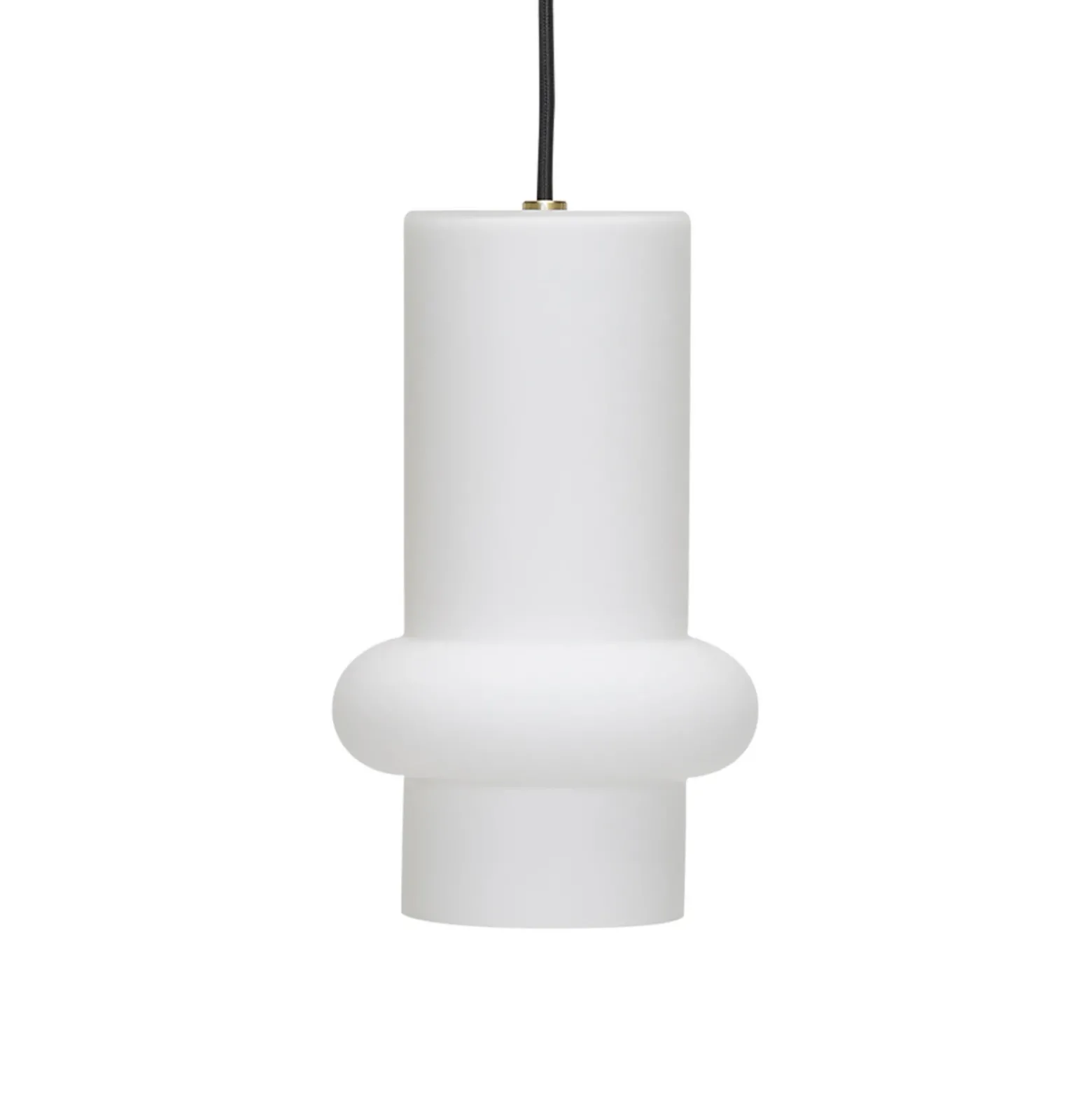 Lámpara colgante Pilule Down, blanco mate, Ø 15 cm, cristal