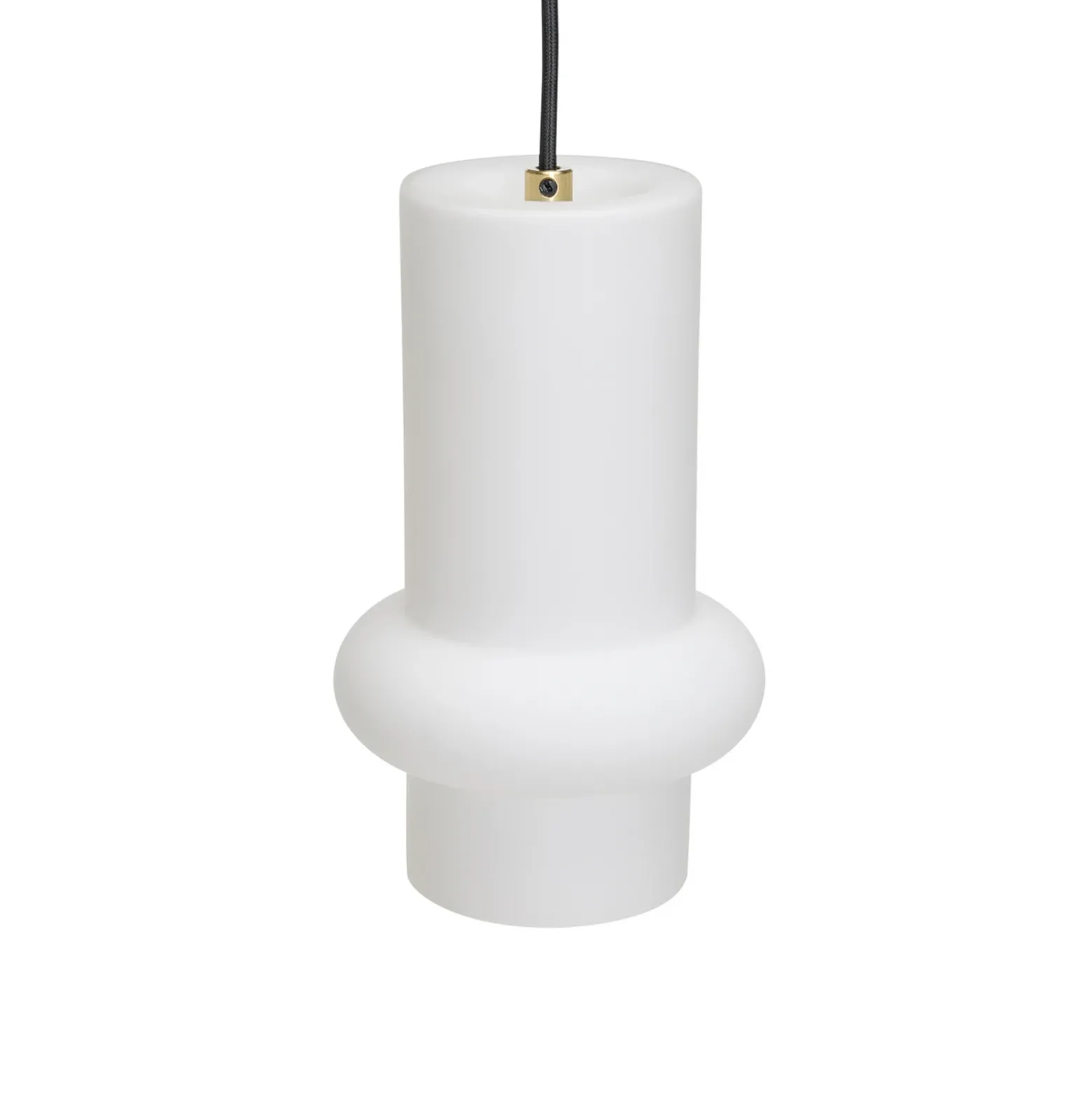 Lámpara colgante Pilule Down, blanco mate, Ø 15 cm, cristal