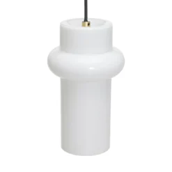Lámpara colgante Pilule Up, blanco brillante, Ø 15 cm, cristal