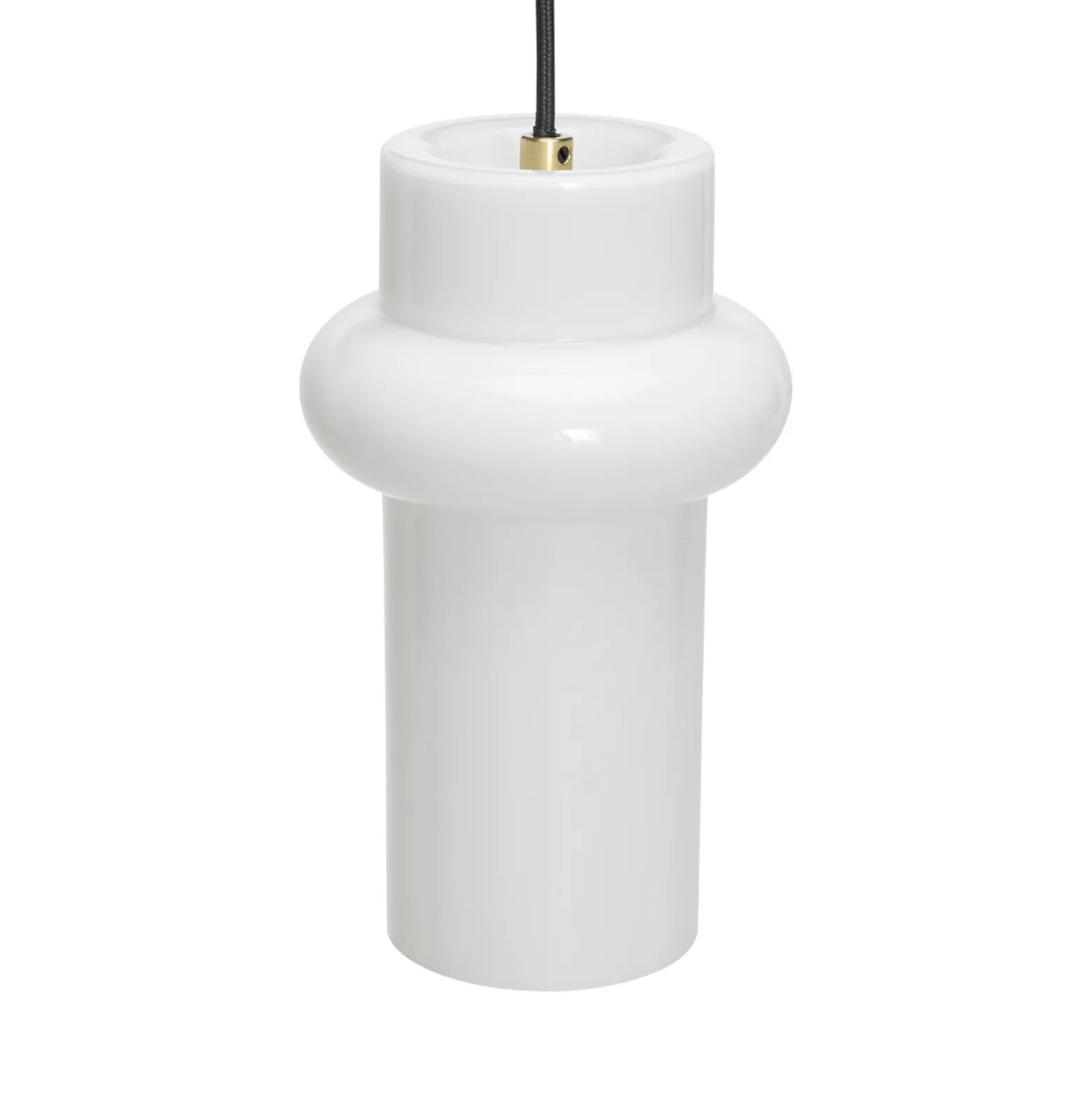 Lámpara colgante Pilule Up, blanco brillante, Ø 15 cm, cristal