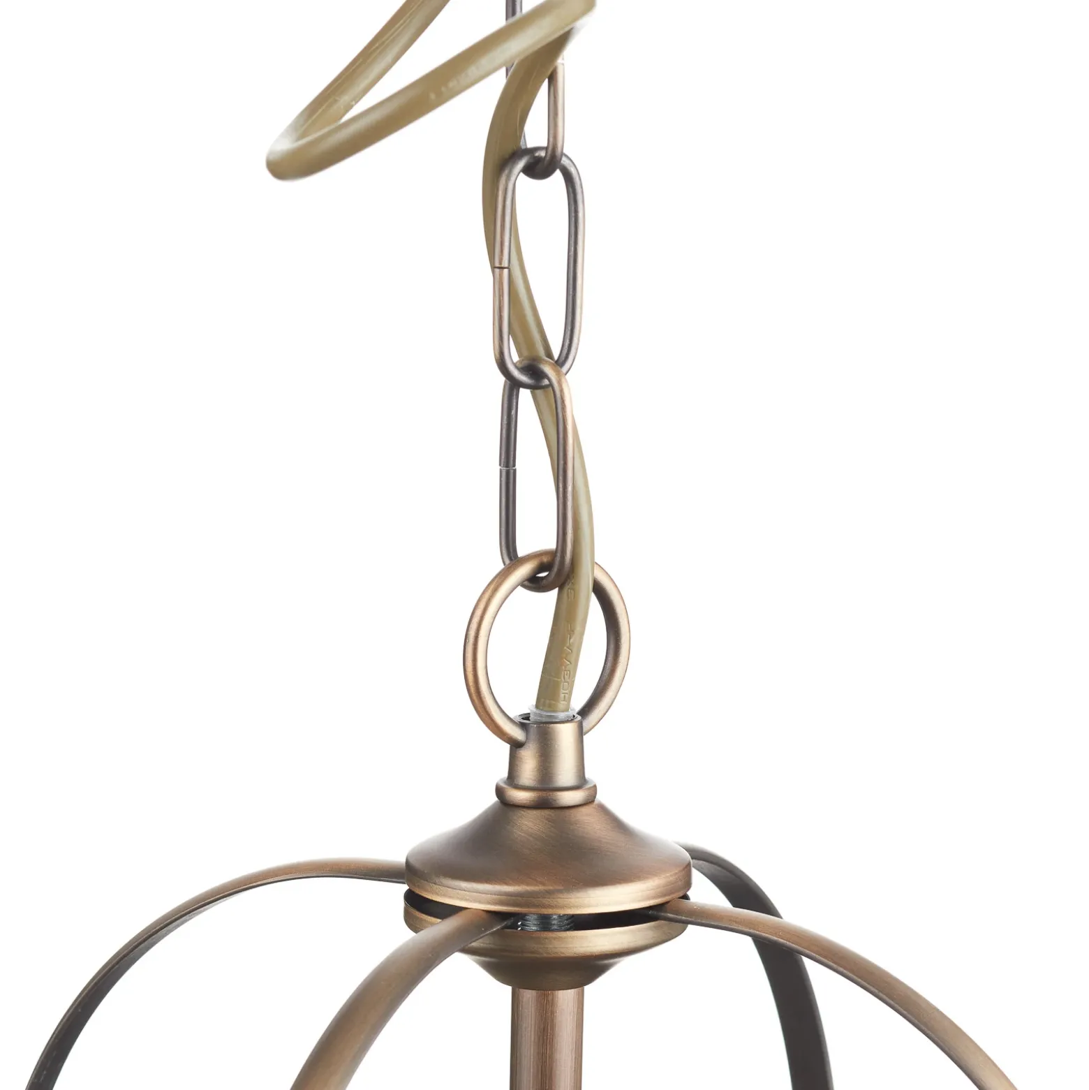 Lámpara colgante Pimpernel, Ø 23 cm, bronce, cristal transparente
