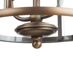 Lámpara colgante Pimpernel, Ø 23 cm, bronce, cristal transparente