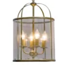 Lámpara colgante Pimpernel, Ø 32 cm, bronce, cristal transparente