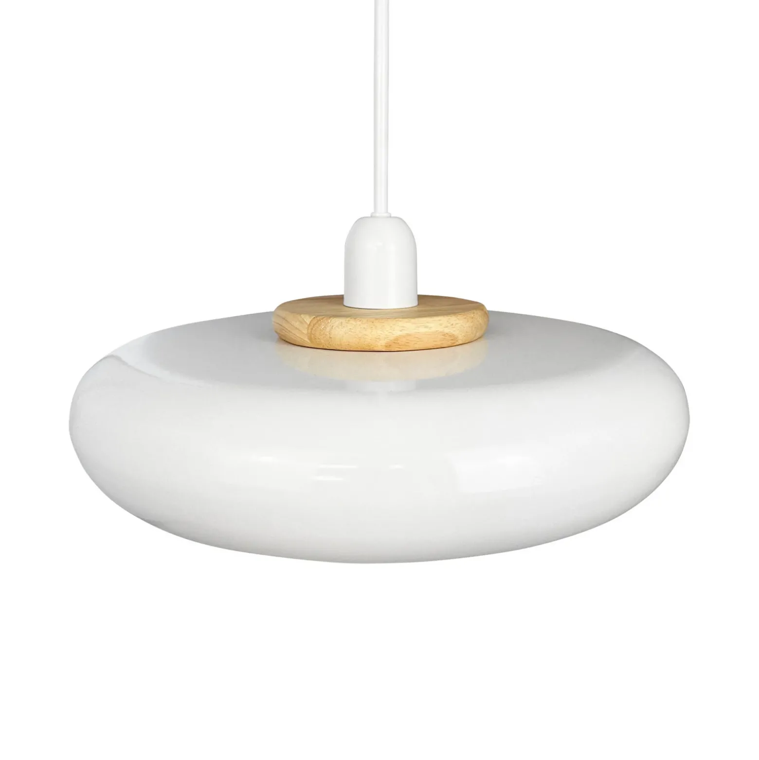 Lámpara colgante Planet de Dyberg Larsen, blanca, Ø 40 cm, metal