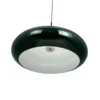 Lámpara colgante Planet de Dyberg Larsen, verde oscuro, Ø 40 cm, metal