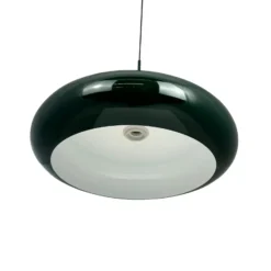 Lámpara colgante Planet de Dyberg Larsen, verde oscuro, Ø 40 cm, metal
