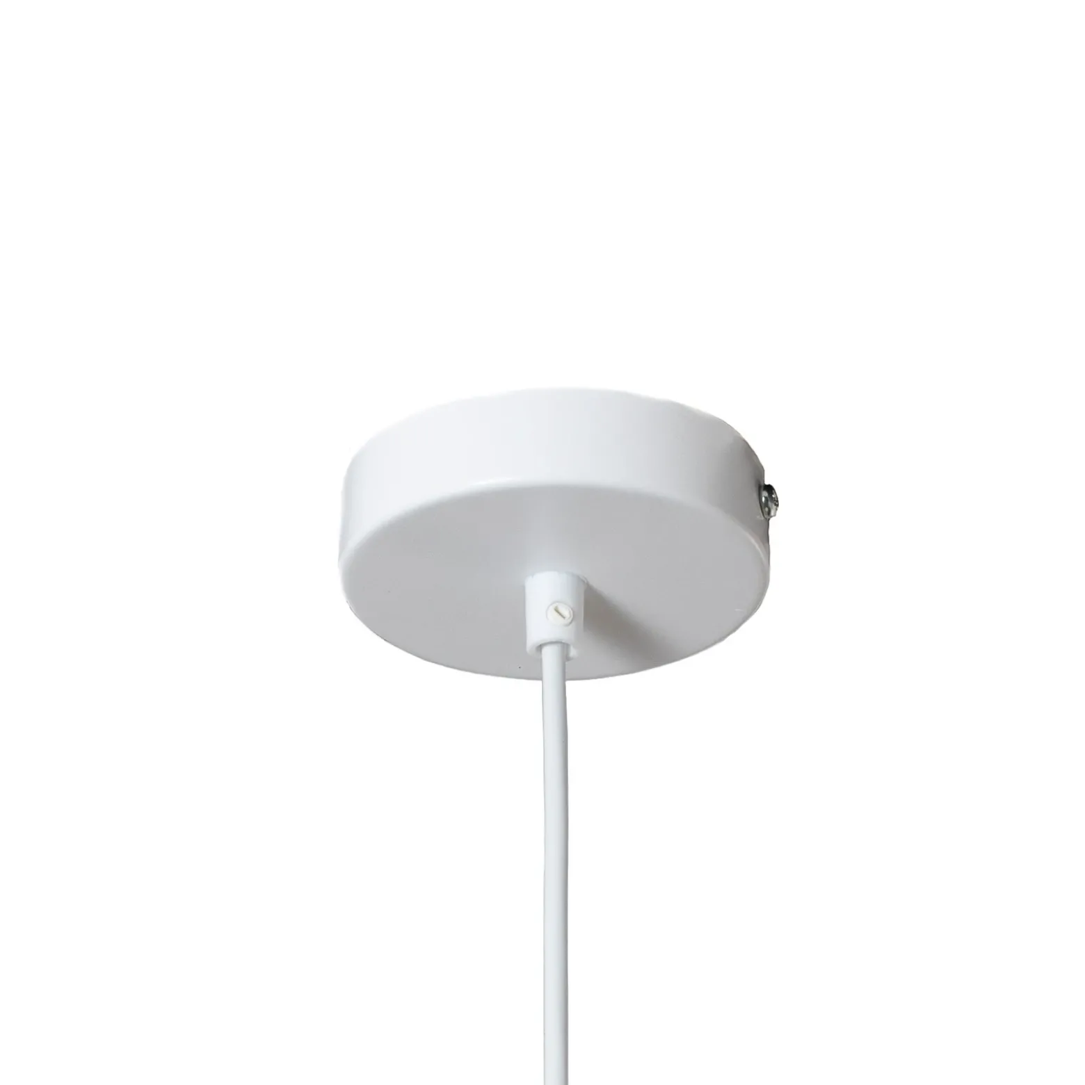 Lámpara colgante Plato, blanca, metal, Ø 38 cm, E27