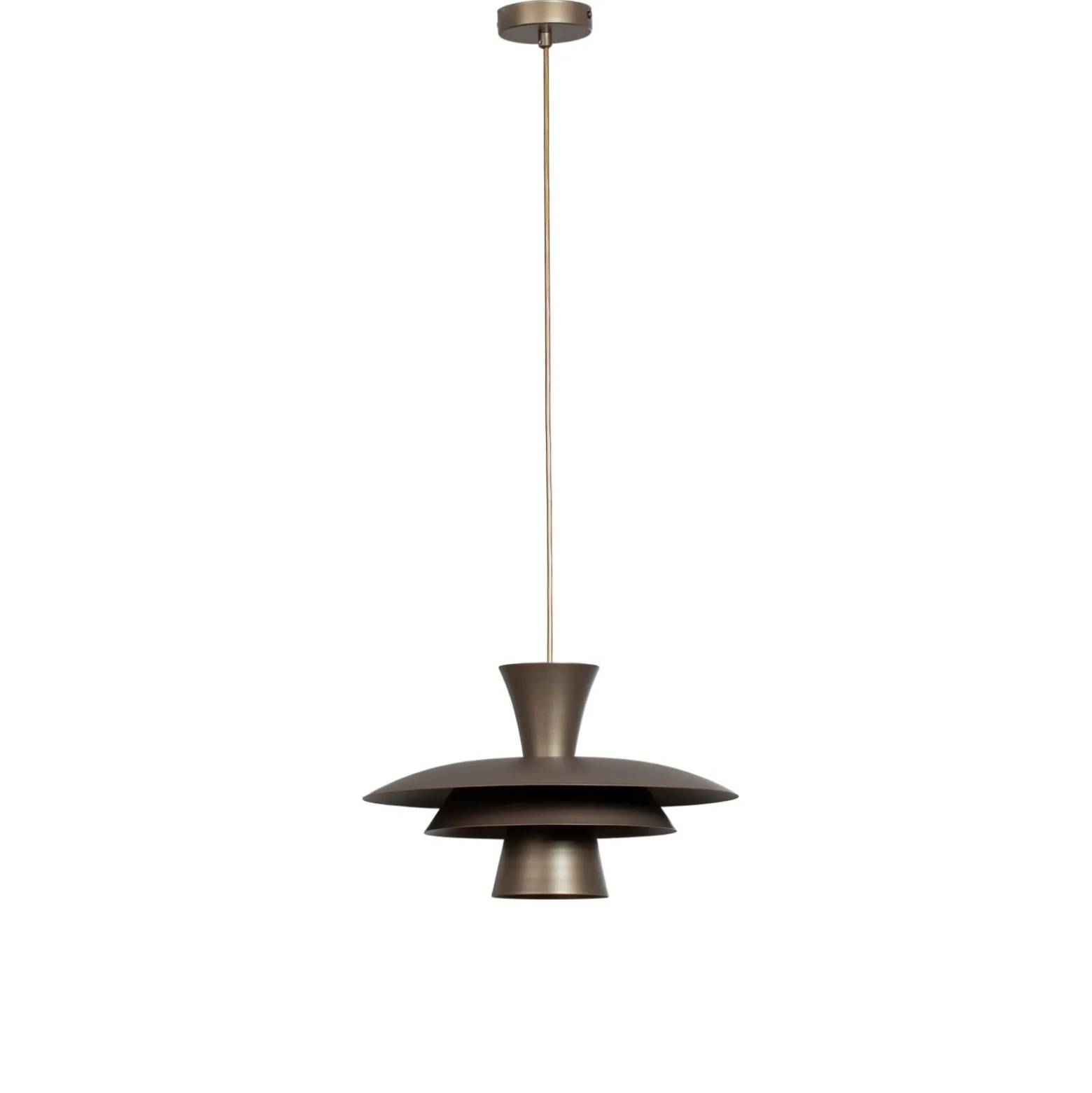 Lámpara colgante Plato, color titanio, metal, Ø 38 cm, E27