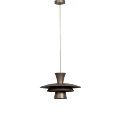 Lámpara colgante Plato, color titanio, metal, Ø 38 cm, E27