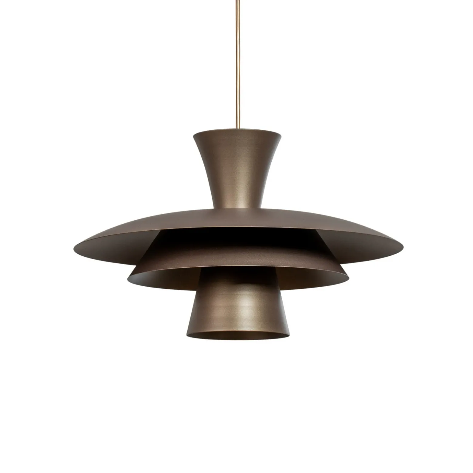Lámpara colgante Plato, color titanio, metal, Ø 38 cm, E27