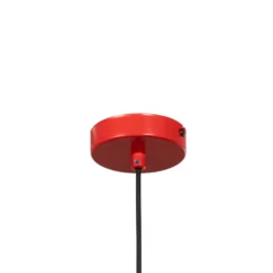 Lámpara colgante Plato, roja, metal, Ø 38 cm, E27
