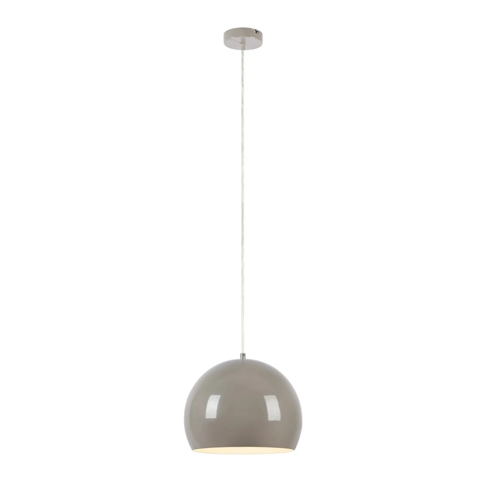 Lámpara colgante Pop, Ø 28 cm, greige, metal