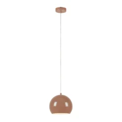 Lámpara colgante Pop, Ø 20 cm, marrón, metal