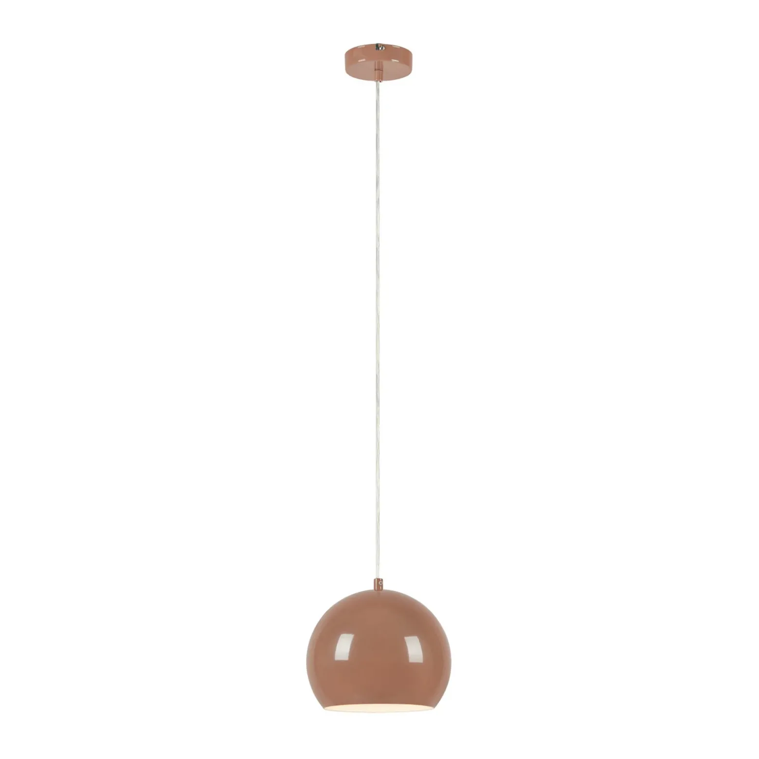 Lámpara colgante Pop, Ø 20 cm, marrón, metal