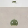 Lámpara colgante Pop, Ø 20 cm, verde, metal
