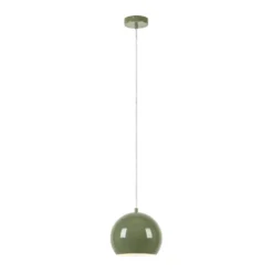 Lámpara colgante Pop, Ø 20 cm, verde, metal