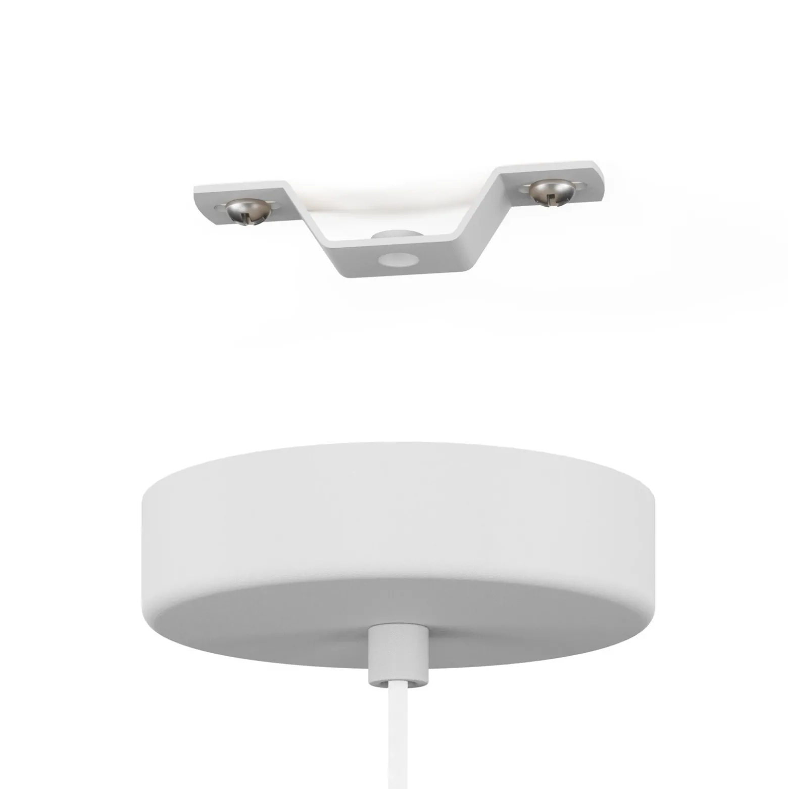 Lámpara colgante Pozueta 1, 1 luz, blanco