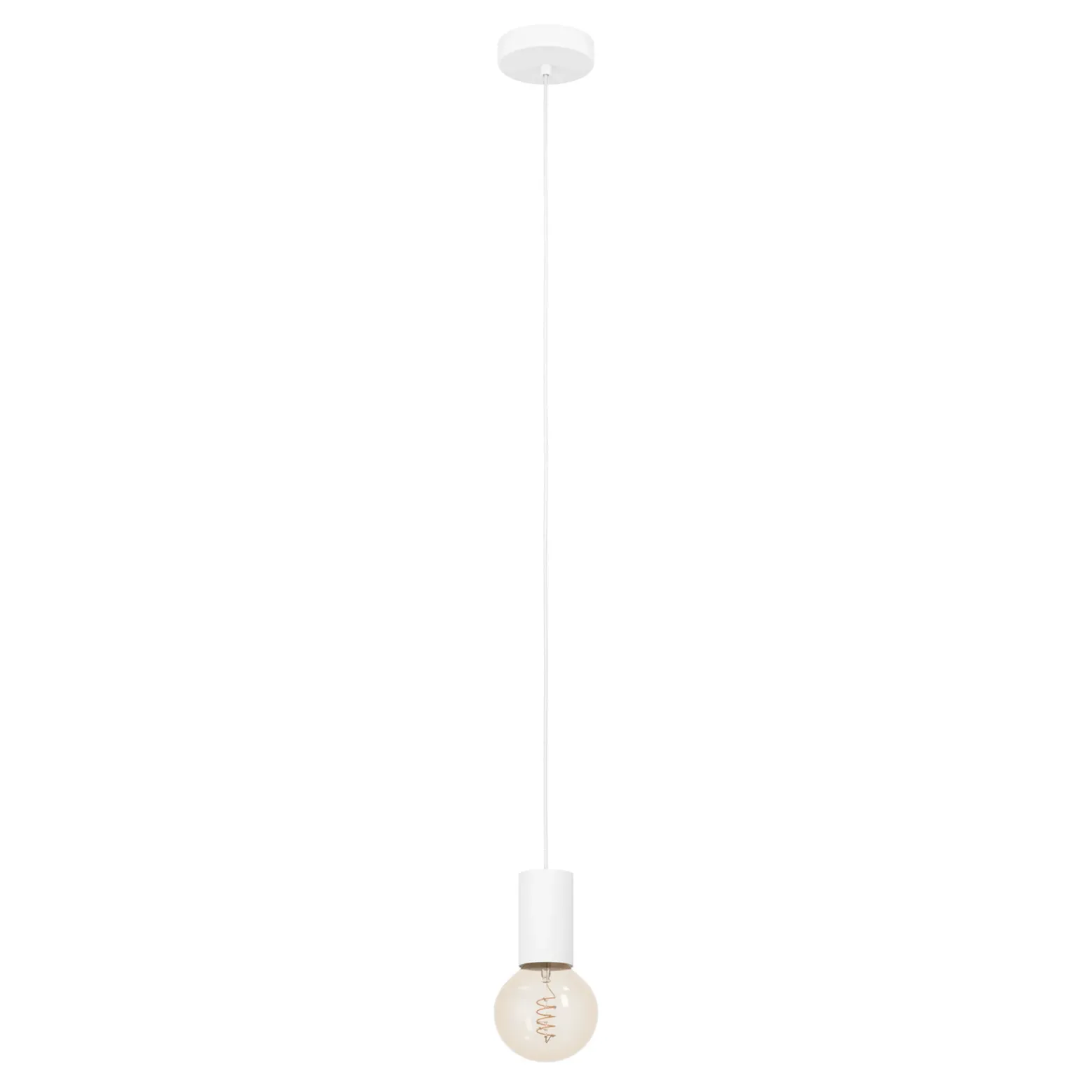 Lámpara colgante Pozueta 1, 1 luz, blanco
