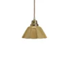 Lámpara colgante PR Home Ester, amarilla, Ø 17 cm, hierro, enchufe