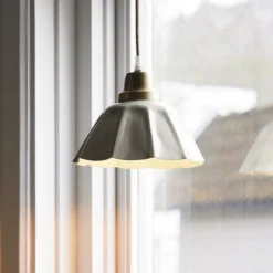 Lámpara colgante PR Home Ester, blanco roto, Ø 17 cm, con enchufe