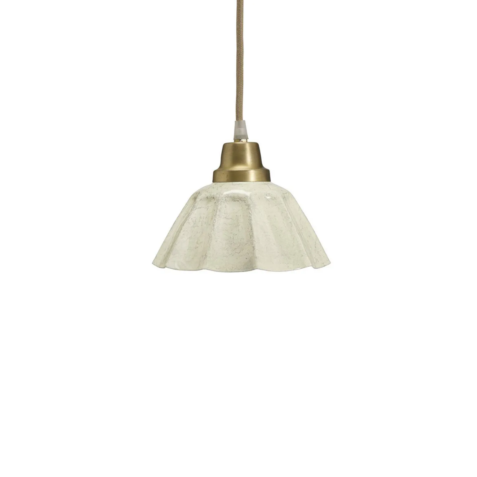 Lámpara colgante PR Home Ester, blanco roto, Ø 17 cm, con enchufe