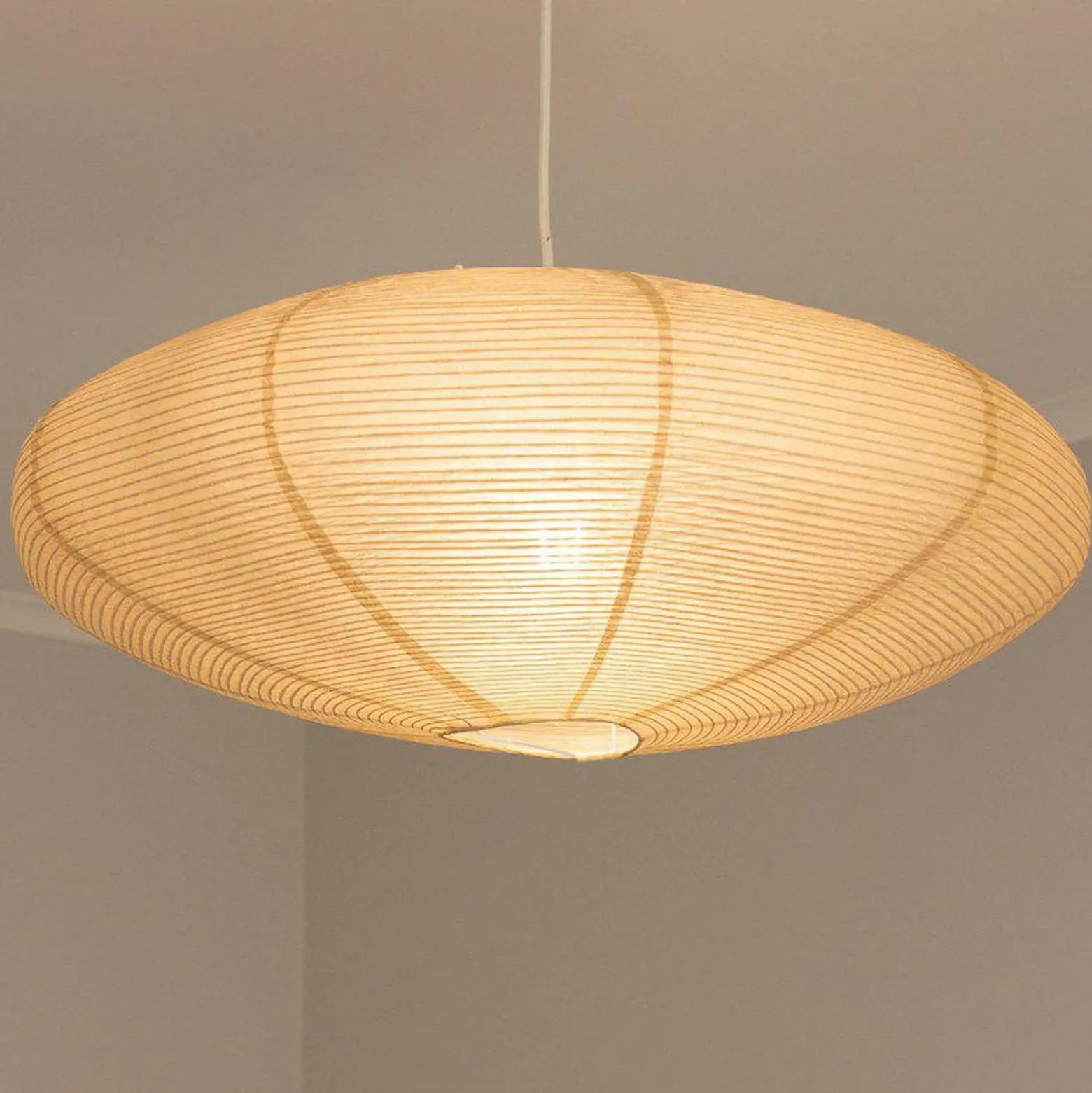 Lámpara colgante PR Home Yuni, beige, papel, Ø 58 cm, E27