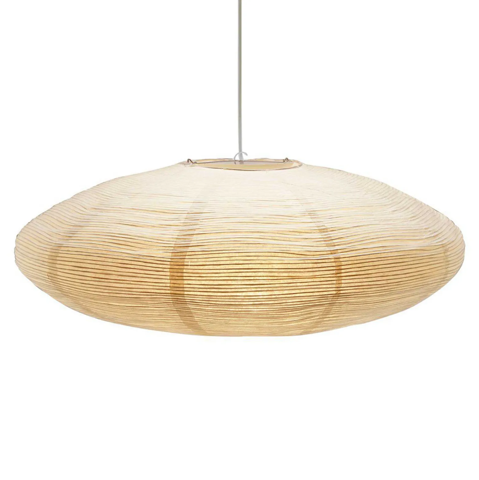 Lámpara colgante PR Home Yuni, beige, papel, Ø 58 cm, E27