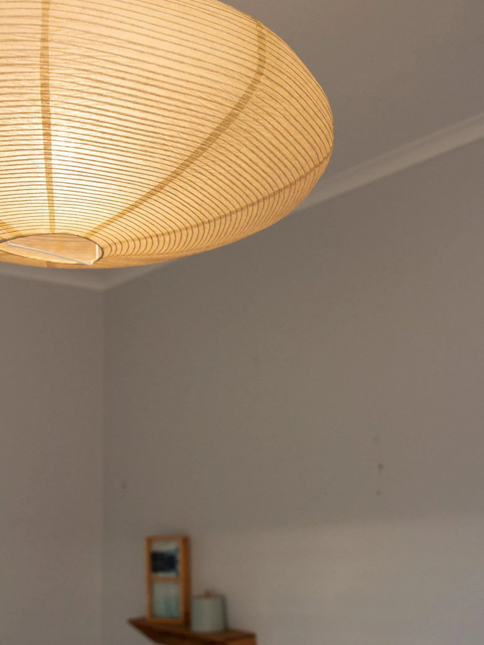Lámpara colgante PR Home Yuni, beige, papel, Ø 58 cm, E27