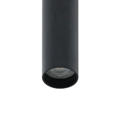 Lámpara colgante PRIOS Neliyah, redonda, negra, 1 luz, GU10