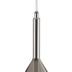 Lámpara colgante púrpura, gris humo, 1 luz, cristal
