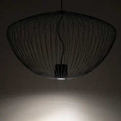 Lámpara colgante Pumpkin L, gris oscuro, Ø 70 cm, metal, GU10