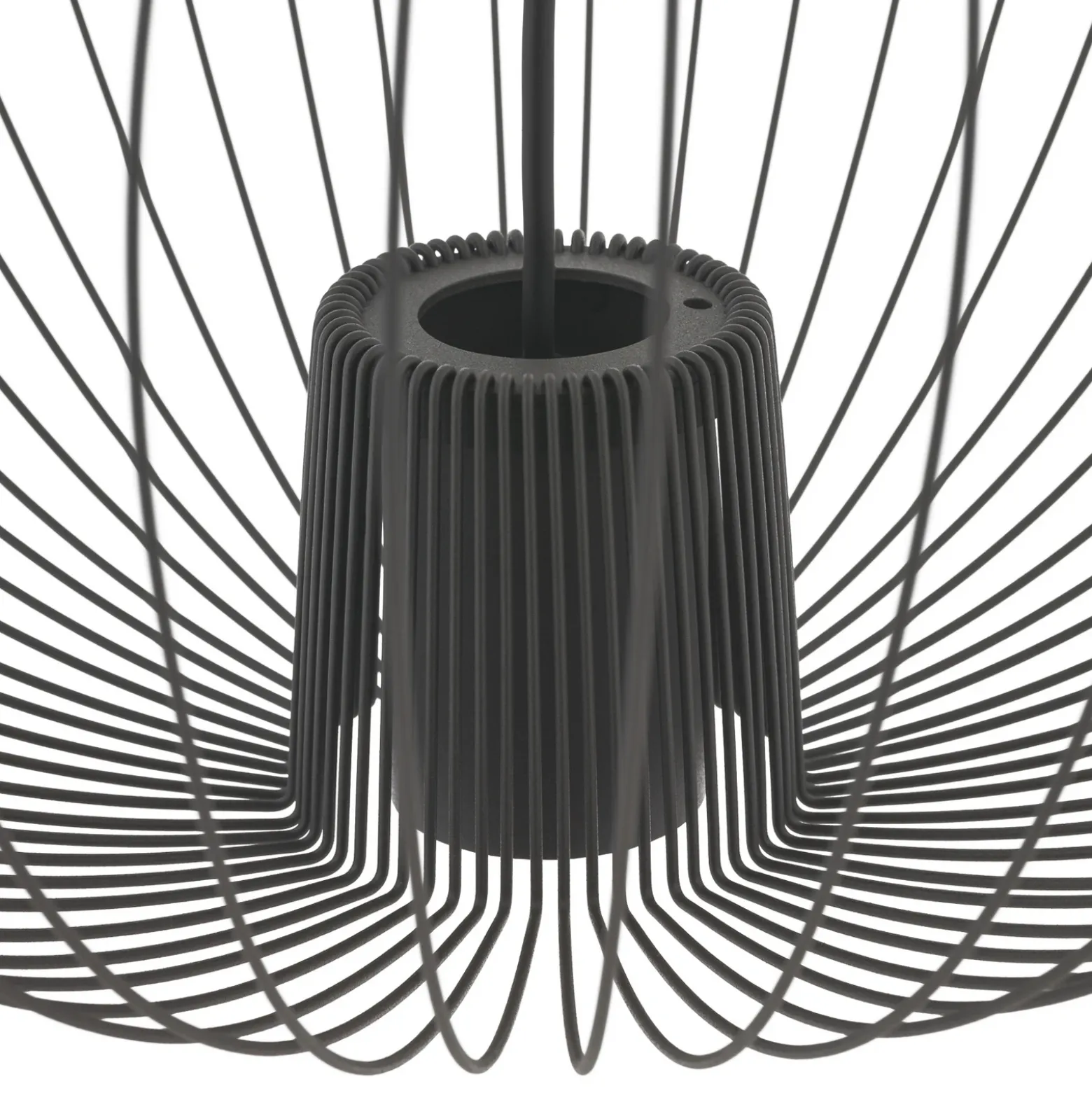 Lámpara colgante Pumpkin L, gris oscuro, Ø 70 cm, metal, GU10